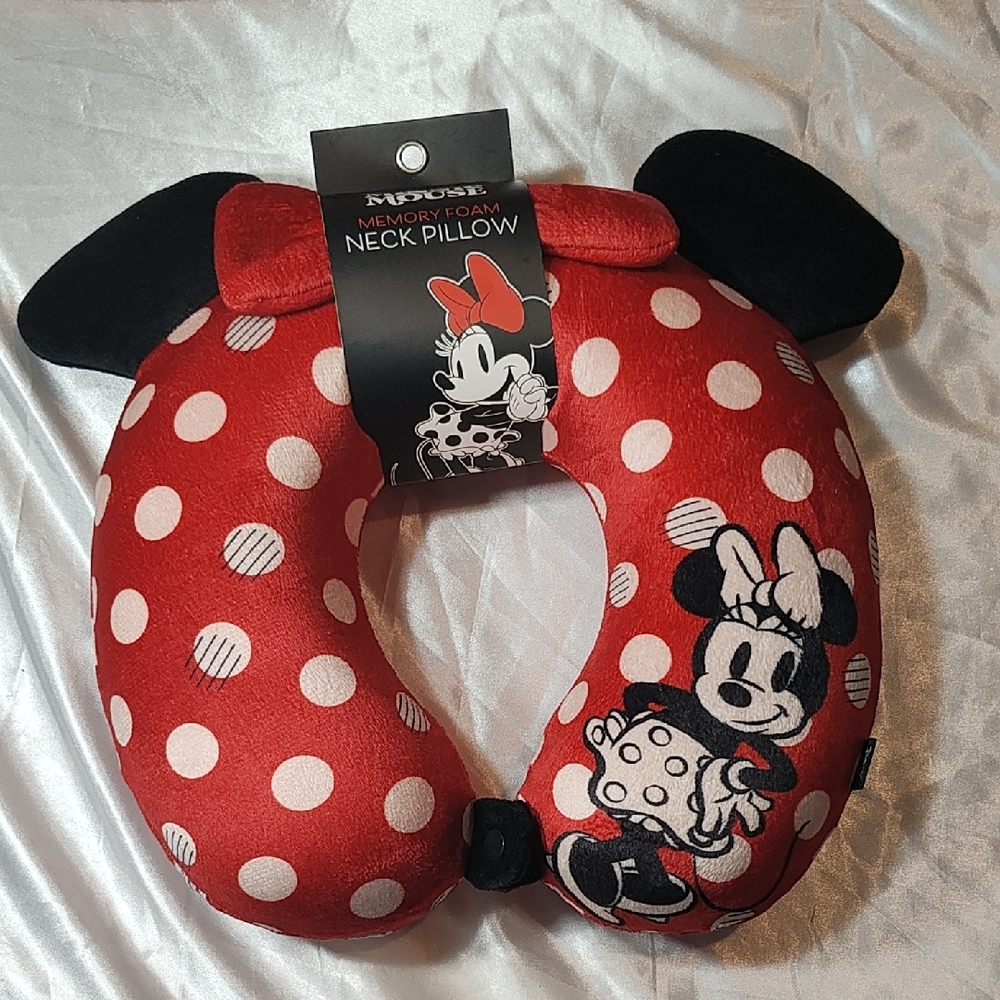 Disney Red and White Polka Dot Neck Pillow